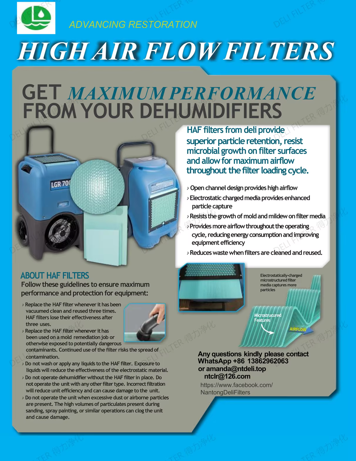 HAF Dehumidifier Filter LGR 700 OEM